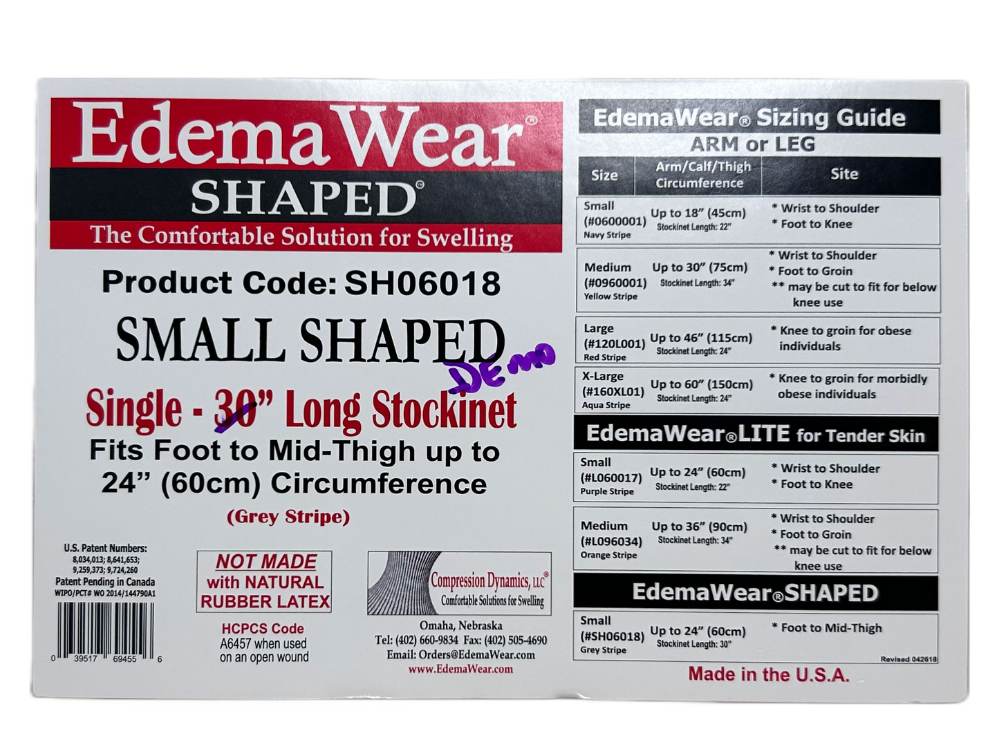 EdemaWear SHAPED Stockinets- Cone Shaped