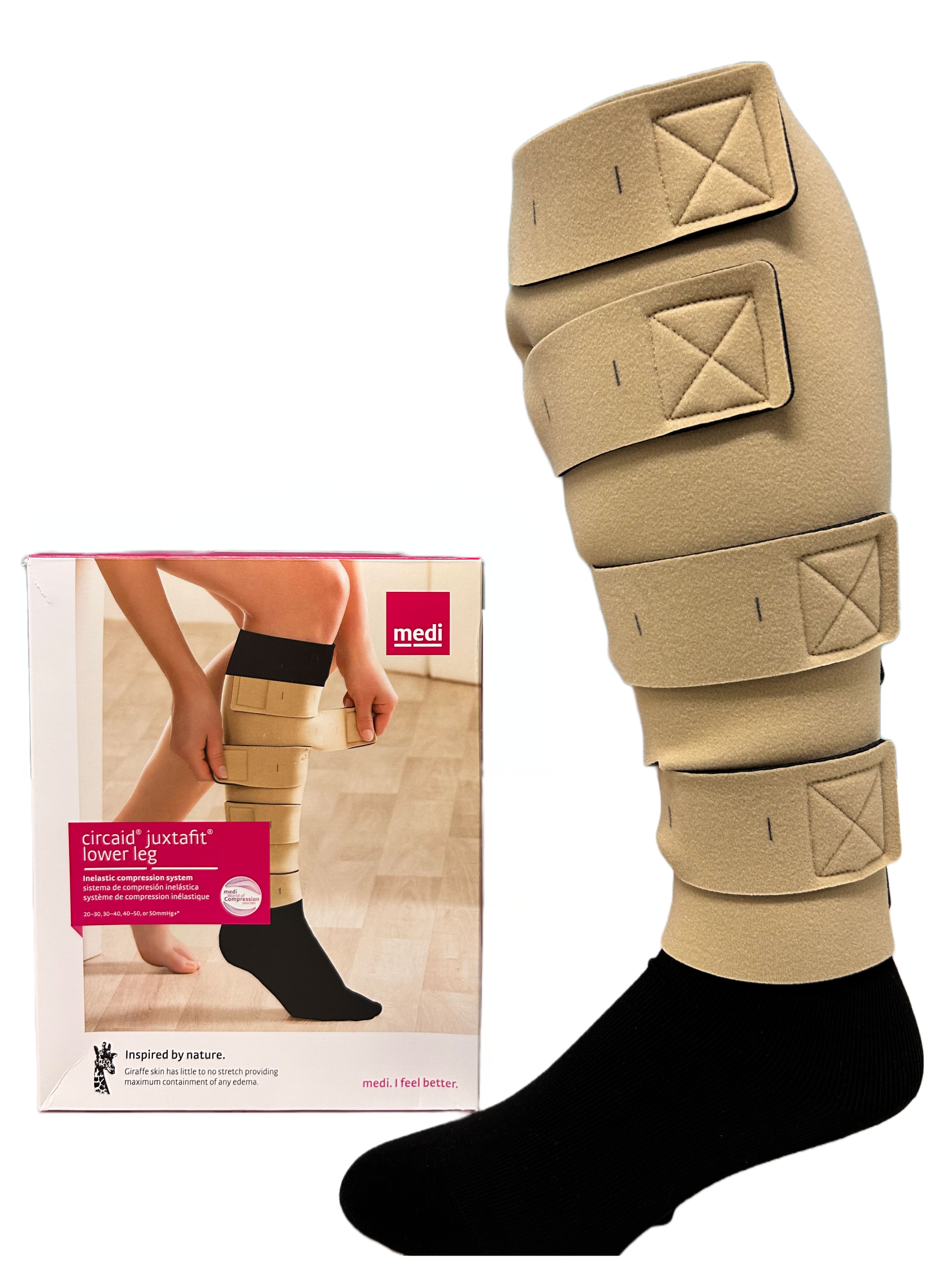 circaid juxtafit Essentials Upper Leg w Knee Compression Wrap (Right),  Small-Long 